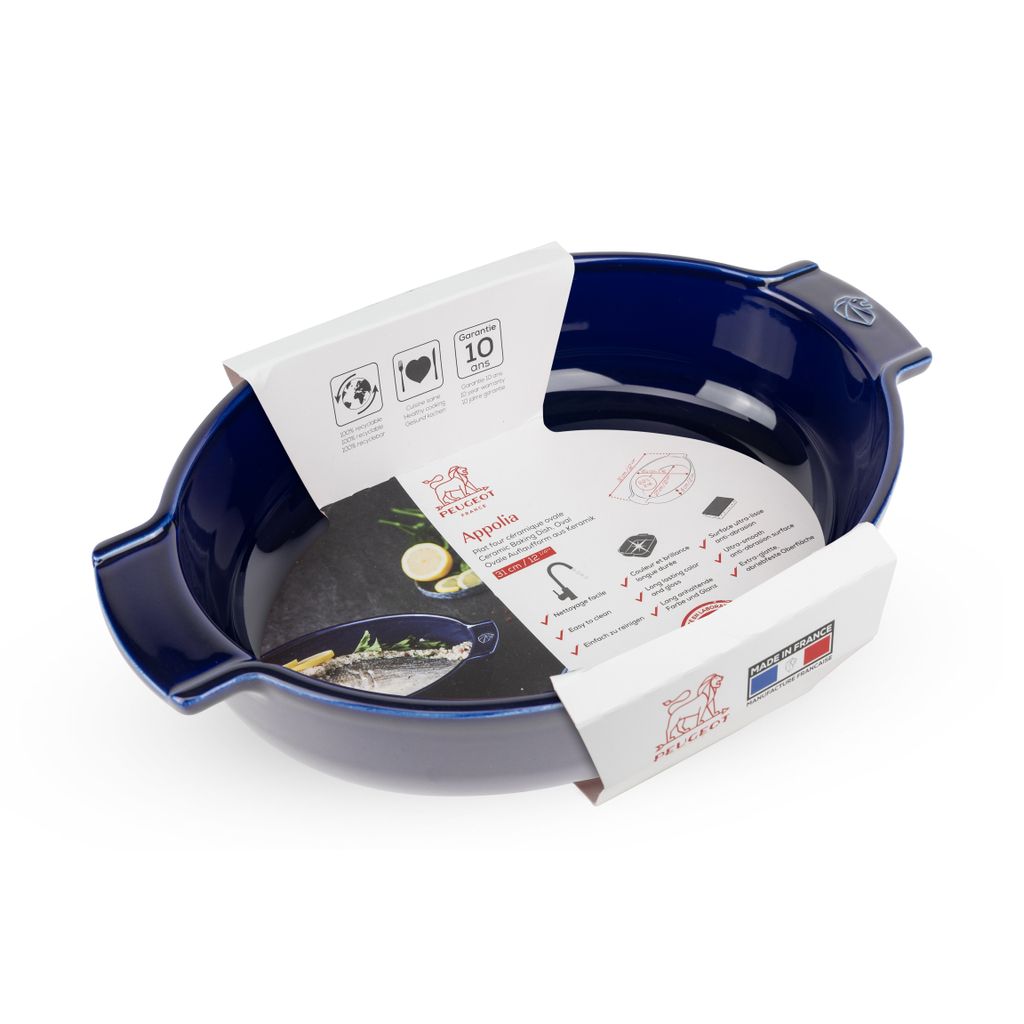 Plat à four ovale bleu 31 cm - Visuel 1